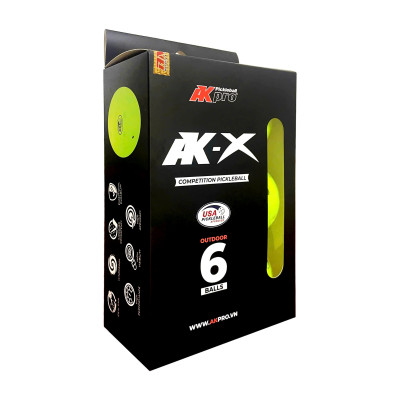 Hộp 6 bóng Pickleball AK-X - Tiêu chuẩn USAP