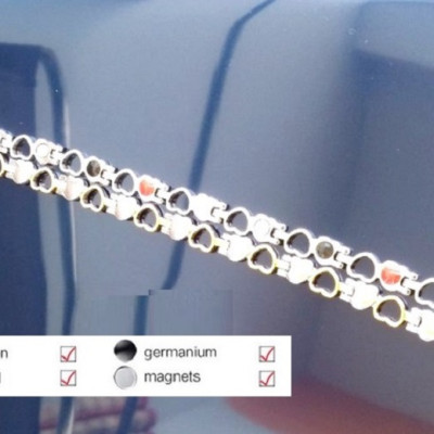 Vòng tay huyết áp Nhật bản, Nữ, Dài 21cm, rộng 0.7cm, mẫu Tahoma-007, Kèm hộp đựng Crown.X