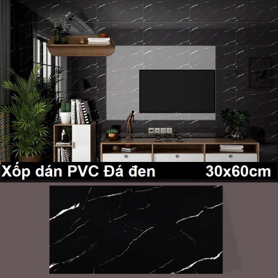 Bộ 15 Tấm Xốp Dán Tường 3D PVC Lá Xanh 60x30cm Keo Sẵn Dày 2,5mm Cao Cấp, Sang trọng