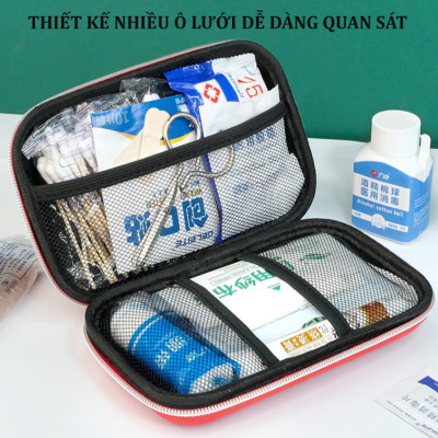 Hộp Đựng Y Tế Cho Gia Đình và Du Lịch Nhỏ Gọn Chống Nước và Chống Va Đập  - Túi Đựng y tế /Thuốc Nhỏ Gọn