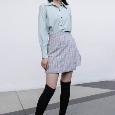 LAAS Somi phối nẹp xanh lá form cơ bản thanh lịch