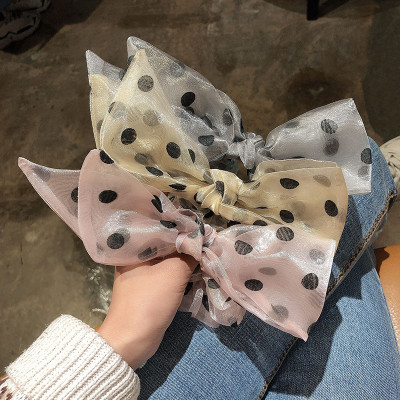 Dây buộc tóc chấm bi nơ to đẹp HD140