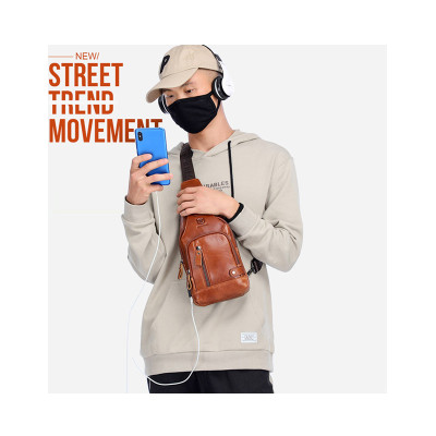 Túi đeo chéo nam DA BÒ THẬT phong cách mới – BEE GEE DCN9119