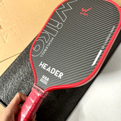 Vợt Pickleball Wi-ka Header Carbon 3K T1000 - Size 16mm - Tặng kèm quấn cán vợt