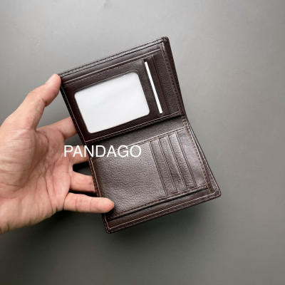 Ví cầm tay gập đôi da thật cao cấp hàng đẹp thời trang PANDAGO Serena 03 dáng đứng