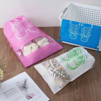 Giỏ đựng giày  , Túi đựng giày dép dây rút Có Hình chống bẩn đi du lịch dã ngoại