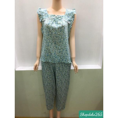 Đồ bộ nữ, đồ ngủ mặc nhà lửng 9 tấc BL 52 vải lụa mango cao cấp mặc mát họa tiết dễ thương size đại 58-65kg.