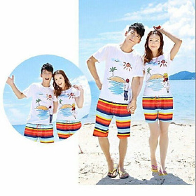 Đồ đôi đi biển so cute (giá 1 bộ luôn quần và áo)