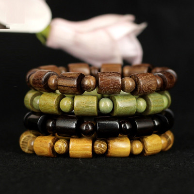 Vòng Tay gỗ Đàn Hương Ấn độ tự nhiên 100%, thiết kế đốt trụ cao cấp, mang lại bình an, may mắn và tài lộc, tặng kèm túi nhung cung hỷ