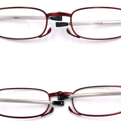 Kính lão gọng xếp 868 màu đỏ tròng lão từ 1 độ đến 4 độ