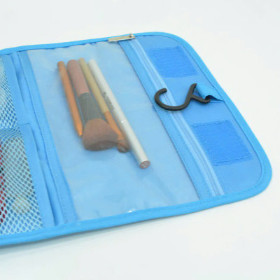 Túi đựng mỹ phẩm cầm tay xếp gọn 4 ngăn chia nhỏ có móc treo tiện dụng , túi mỹ phẩm xếp gọn - Henrysa