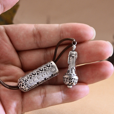 DÂY CHUYỀN PHẬT A DI ĐÀ MẠ BẠC - PHẬT TRONG TÂM