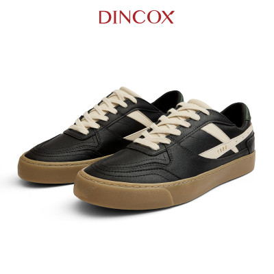 New Arrivals | Giày Da Sneaker Nam DC39 BLACK COFFEE DINCOX Shoes Đế Bằng - Microfiber Leather