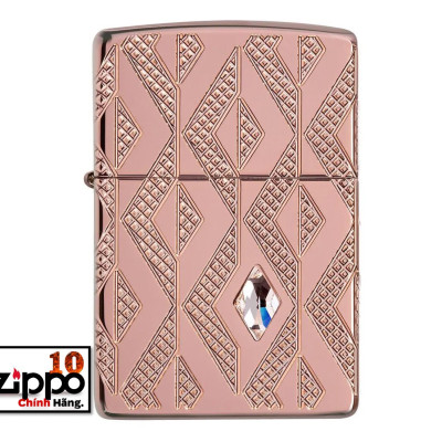 Bật lửa ZIPPO 49702 Armor Geometric Diamond Pattern Design - Chính hãng 100%