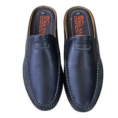 Dép Bít Mũi Nam Da Bò Thật TiTi ĐÔ Cao Cấp GSB2046d