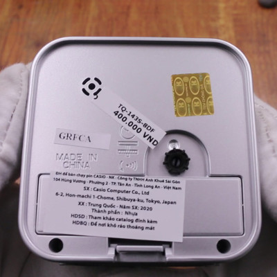 Đồng Hồ Để Bàn Casio TQ-143S-8DF Có Đèn - Báo Thức - Kích Thước ( 7.7×7.6×3.8 cm )