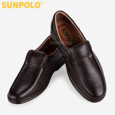 Giày Tây Nam Da Bò SUNPOLO SU3020N - Nâu