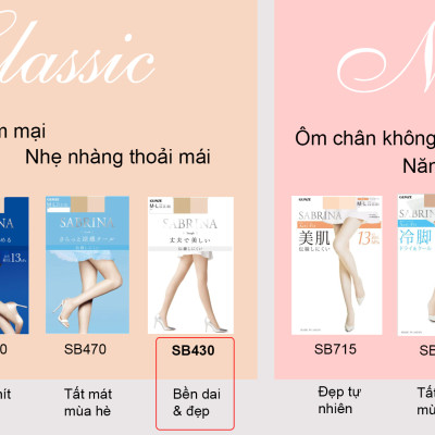 Quần tất Nhật SABRINA Tough chống xước siêu dai bền đẹp dùng 4 mùa