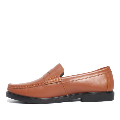 Giày MICHILUX Da Bò Thật Chính Hãng Penny Loafer CIEPL Màu Nâu Bò