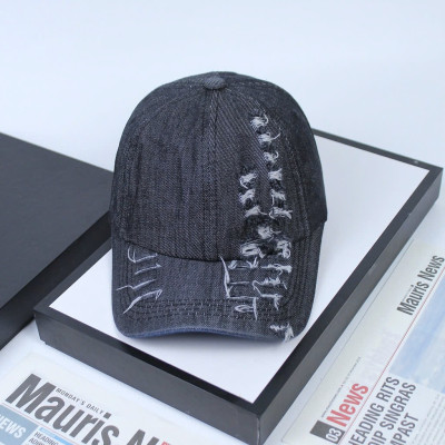 Nón kết, mũ lưỡi trai Jeans rách phối vải trơn thời trang nam nữ siêu đẹp