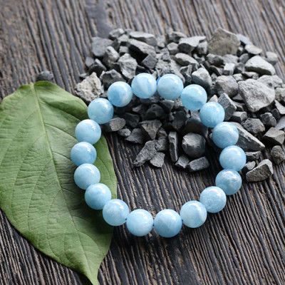 Vòng Aquamarine (Hải Lam Ngọc) Myanmar 10mm Ngọc Quý Gemstones VT129