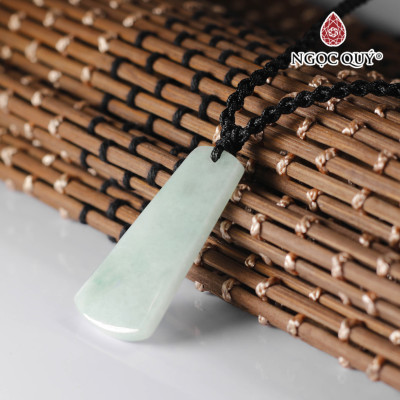 Mặt vô sự bài cẩm thạch - ngọc phỉ thúy type A chất nếp mệnh hỏa mộc - Ngọc Quý Gemstones