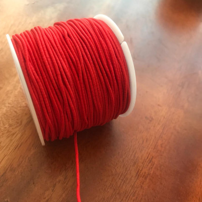 CUỘN DÂY THUN CO GIÃN DẦY 1MM MÀU TÍM THAN NHẸ XỎ VÒNG TAY GỖ NAM 