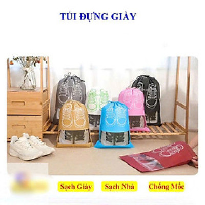 Giỏ đựng giày  , Túi đựng giày dép dây rút Có Hình chống bẩn đi du lịch dã ngoại