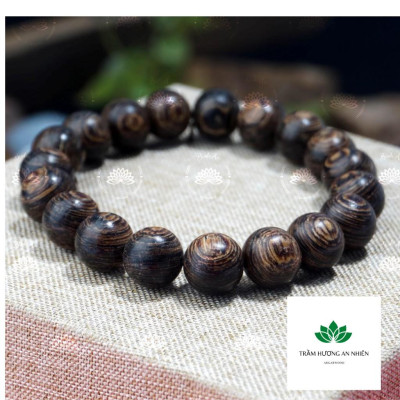 Vòng Tay Trầm Hương Tròn Đơn Sánh Chìm Nước- Trầm Hương Tự Nhiên - Size Nam Nữ, 10mm, 12mm, 14mm, 16mm, 18mm