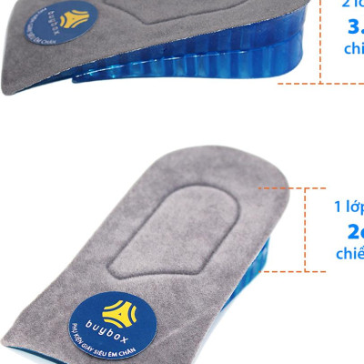 Bộ 4 miếng lót độn đế silicone tổ ong tăng 3.5cm chiều cao - buybox - BBPK43