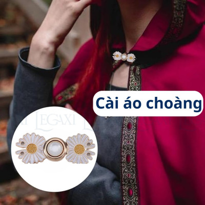 Khóa Cài Áo Quần, Nút Cài Cổ Áo Hán Phục Cổ Trang Trung Quốc, Sườn Xám, Áo Choàng Hình Hoa Cúc, Thỏ