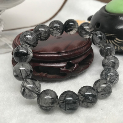 Vòng Đá Thạch Anh Tóc Đen Ngọc Quý Gemstones TA042 (13mm)