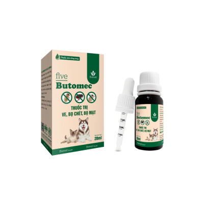 Lọ Nhỏ Trị Ve, Bọ Chét, Bọ Mạt Cho Thú Cưng - five Butomec for pet 20ml