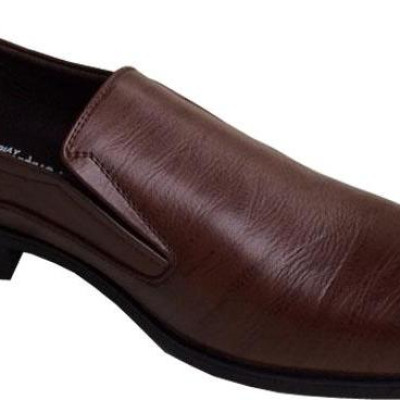 Giày tây nam Trường Hải màu nâu da bò thật mềm mại không bong tróc đế cao su không trơn  GT541