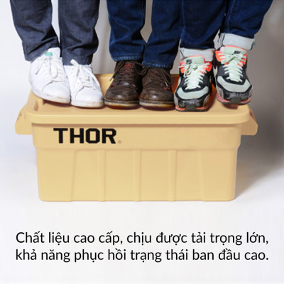 Thùng nhựa Thor hộp nhựa cao cấp không gian lưu trữ lớn thích hợp đi cắm trại, dã ngoại ngoài trời phân phối bởi Cobi Home