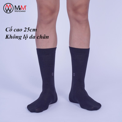 Hộp 5 đôi tất vớ đi giày tây nam công sở cổ cao MRM Manlywear - mix 4 màu, sợi cotton cao cấp thoáng khí, chống hôi chân