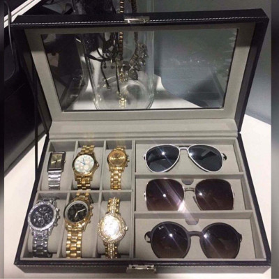 Hộp Để Đồng Hồ Và Mắt Kính 1 Tầng SAIKE SAIKE S632 Bọc Da Pu