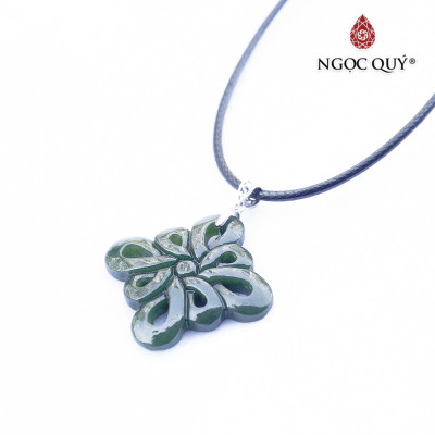 Mặt dây chuyền kết đồng tâm ngọc bích mệnh hỏa, mộc - Ngọc Quý Gemstones