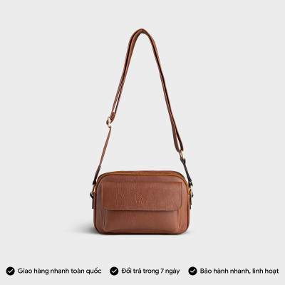 Túi Lata ( Thời trang nam dáng ngang - Túi đeo chéo da TN26 )