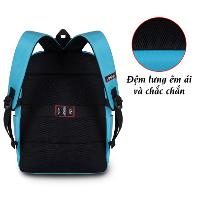 Balo cao cấp nhiều ngăn tiện lợi Xbags Sea ​​Blue Xb 3201