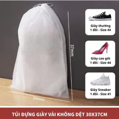Túi Bảo Quản Giày Size Lớn Bằng Vải Không Dệt, Chống Bụi, Chống Ố Vàng Khi Phơi, Mang Đi Du Lịch, Miệng Túi Có Dây Rút Tiện Lợi Khi Sử Dụng