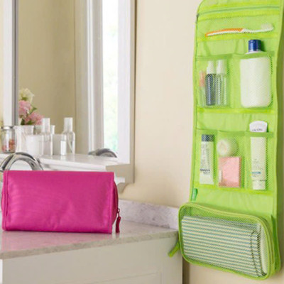 Túi đựng mỹ phẩm cầm tay xếp gọn 4 ngăn chia nhỏ có móc treo tiện dụng , túi mỹ phẩm xếp gọn - Henrysa