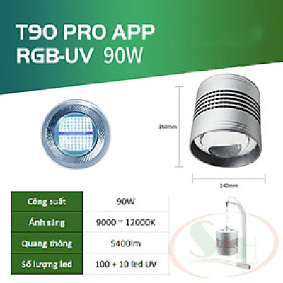 Đèn led lon Week RGB T series T70 / T90 Pro rọi mini rocket led UV bể cá tép thủy sinh