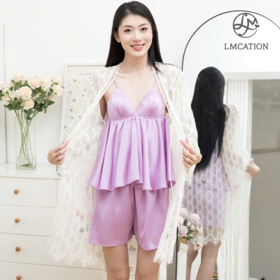 Bộ đồ mặc nhà LMcation - Áo dây mặc nhà & Quần đùi mặc nhà LMcation Lavender - Màu Tím