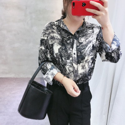 Sơ mi nữ họa tiết HB81