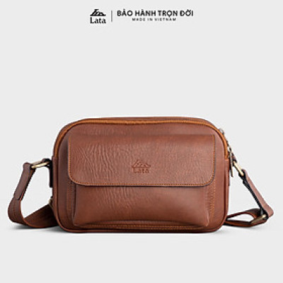 Túi Lata ( Thời trang nam dáng ngang - Túi đeo chéo da TN26 )