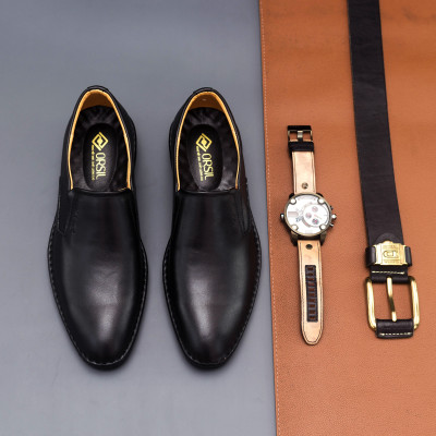 Giày da nam công sở ORSIL kiểu dáng trẻ trung 2 màu đen nâu Mã AT-OS21