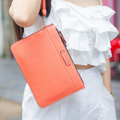 Ví Da Nữ Gianni Conti Italy VP0069COR - Cam