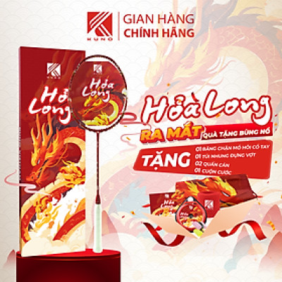Vợt Cầu Lông KUNO Hỏa Long Thiên Công, Vợt 4U Thân Cứng, Chất Liệu Carbon T700 Căng Max 16kg