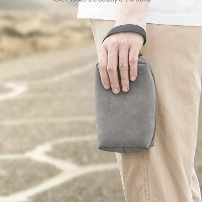 Ugreen UG80520LP285TK 23x13.6x7.7cm Túi đựng phụ kiện điện tử có dây buộc màu xám - HÀNG CHÍNH HÃNG